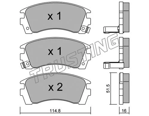 Brake Pad Set, disc brake (503.0)
