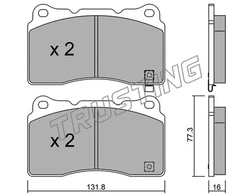 Brake Pad Set, disc brake (297.5)
