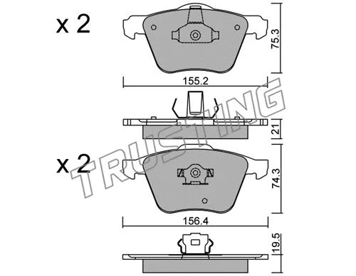 Brake Pad Set, disc brake (615.0)