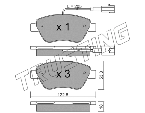 Brake Pad Set, disc brake (330.0)