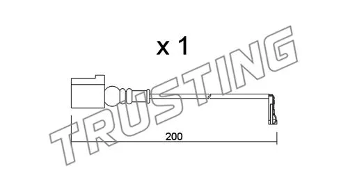 Warning Contact, brake pad wear (SU.349)