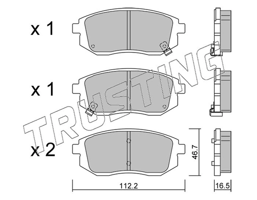 Brake Pad Set, disc brake (1353.0)