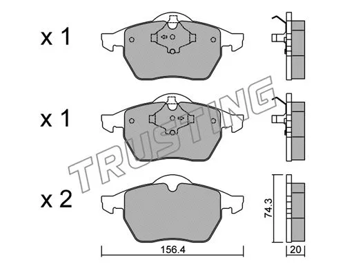 Brake Pad Set, disc brake (188.1)
