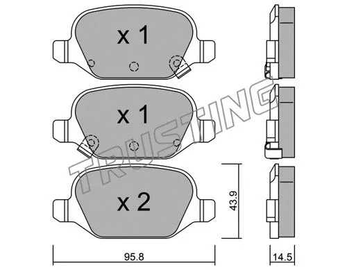 Brake Pad Set, disc brake (333.5)