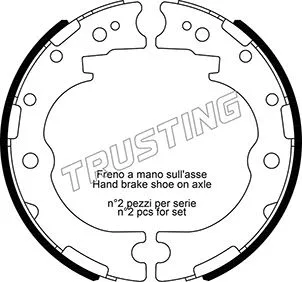 Brake Shoe Set, parking brake (115.332)