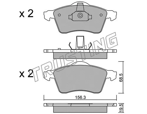 Brake Pad Set, disc brake (272.0)