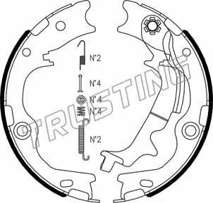 Brake Shoe Set, parking brake (046.231K)