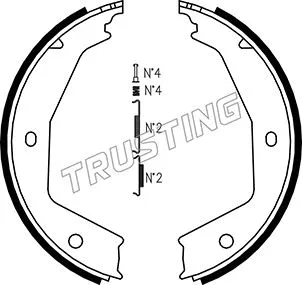 Brake Shoe Set, parking brake (079.194K)