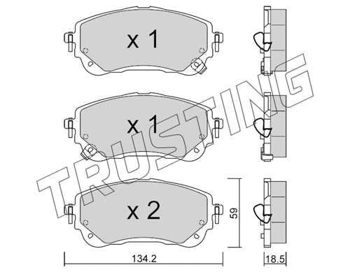 Brake Pad Set, disc brake (1234.0)