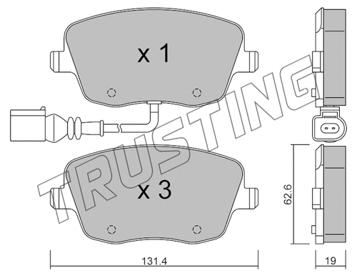 Brake Pad Set, disc brake (563.1)