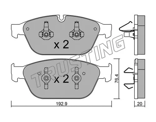 Brake Pad Set, disc brake (970.0)
