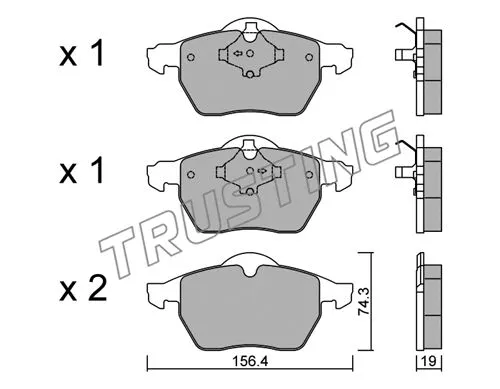 Brake Pad Set, disc brake (323.1)