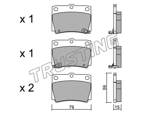 Brake Pad Set, disc brake (500.0)