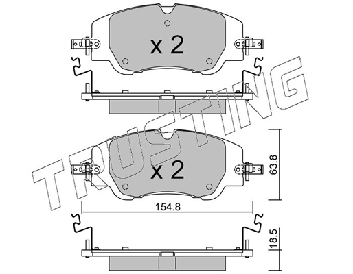 Brake Pad Set, disc brake (1350.0)