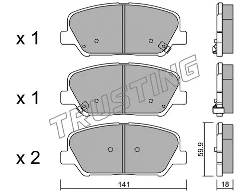 Brake Pad Set, disc brake (1013.0)