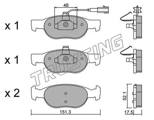 Brake Pad Set, disc brake (081.0)