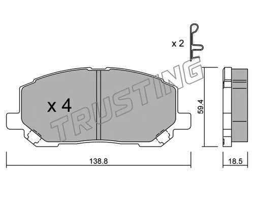 Brake Pad Set, disc brake (632.0)