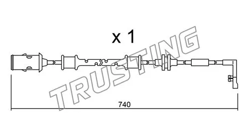 Warning Contact, brake pad wear (SU.318)