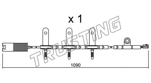 Warning Contact, brake pad wear (SU.189)