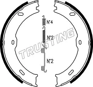 Brake Shoe Set, parking brake (052.133K)