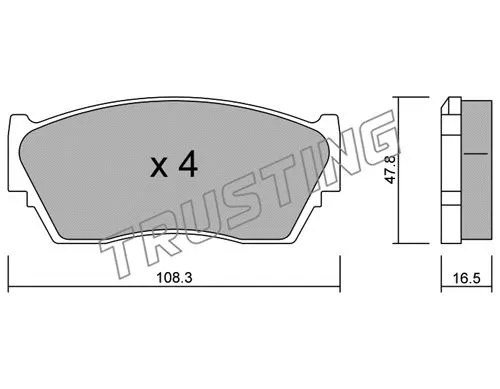Brake Pad Set, disc brake (255.0)