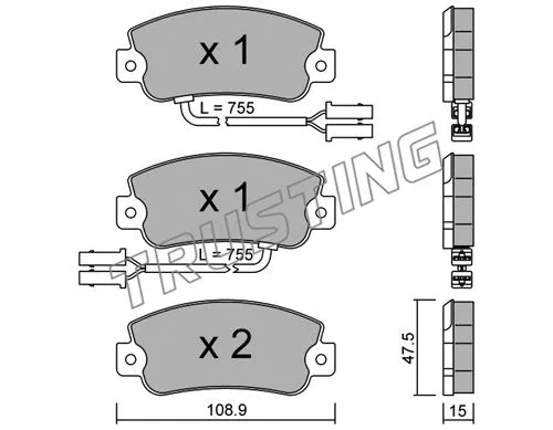 Brake Pad Set, disc brake (106.1)