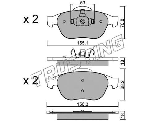 Brake Pad Set, disc brake (345.0)