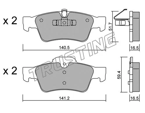 Brake Pad Set, disc brake (584.1)