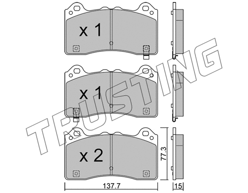 Brake Pad Set, disc brake (1220.0)