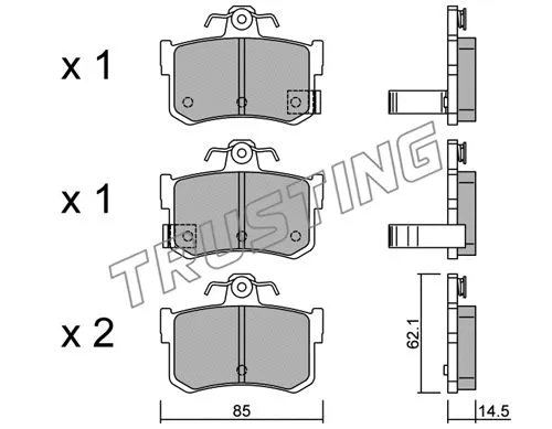 Brake Pad Set, disc brake (707.1)