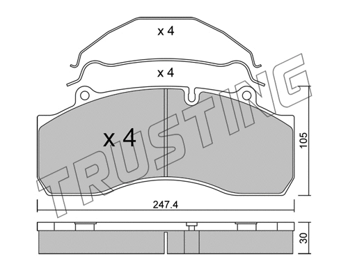 Brake Pad Set, disc brake (610.0)
