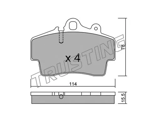 Brake Pad Set, disc brake (908.0)