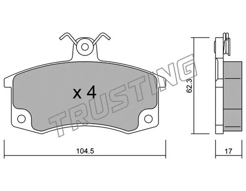 Brake Pad Set, disc brake (064.0)