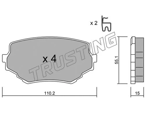 Brake Pad Set, disc brake (258.0)
