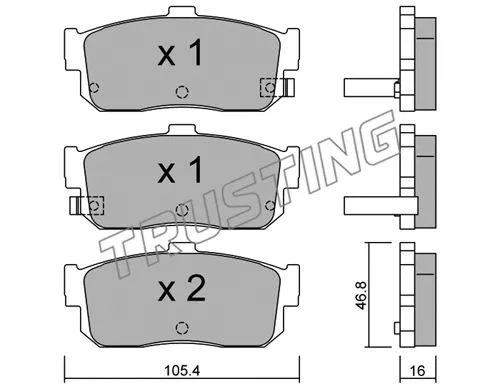Brake Pad Set, disc brake (200.1)