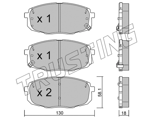 Brake Pad Set, disc brake (529.1)