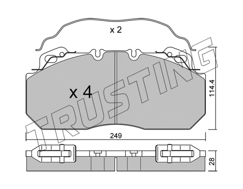 Brake Pad Set, disc brake (605.0)