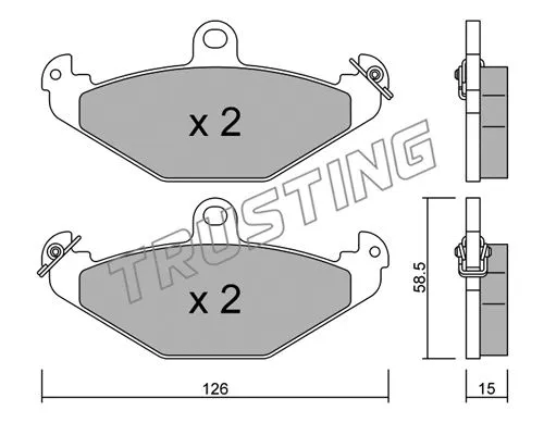 Brake Pad Set, disc brake (168.0)