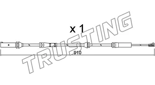 Warning Contact, brake pad wear (SU.350)