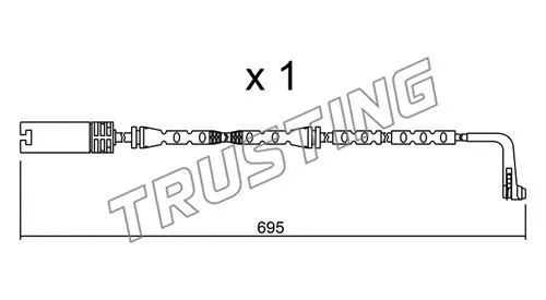 Warning Contact, brake pad wear (SU.305)