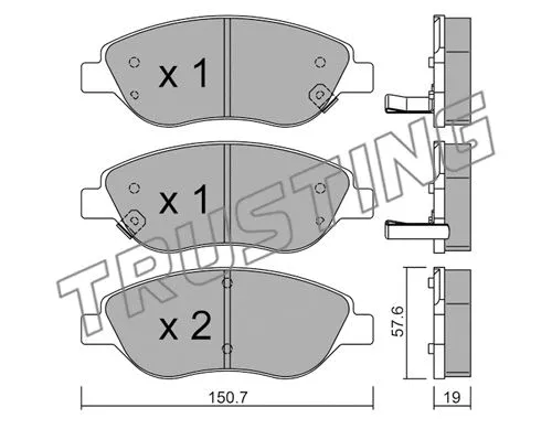 Brake Pad Set, disc brake (593.2)