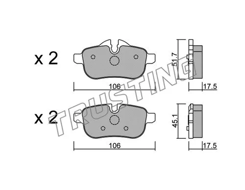 Brake Pad Set, disc brake (937.0)