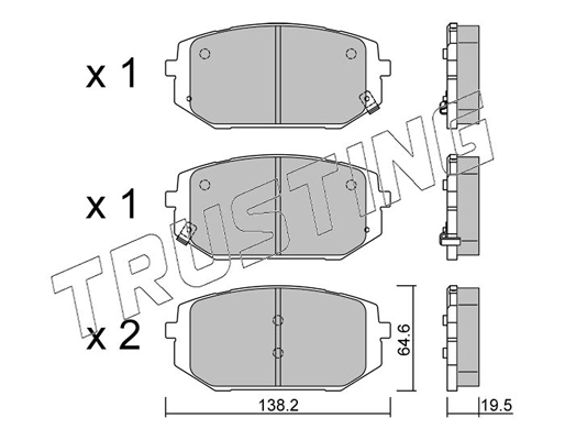 Brake Pad Set, disc brake (1361.0)