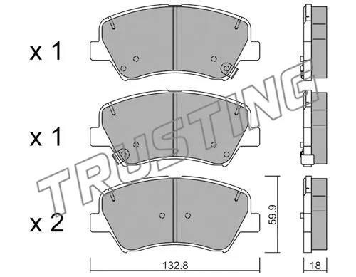Brake Pad Set, disc brake (960.0)