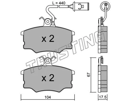 Brake Pad Set, disc brake (055.1)
