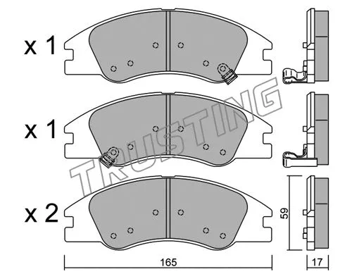 Brake Pad Set, disc brake (646.0)