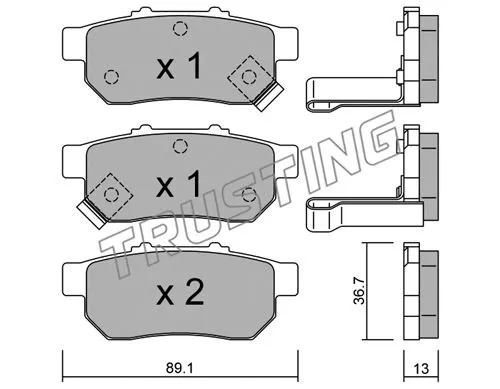 Brake Pad Set, disc brake (179.1)