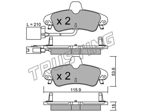 Brake Pad Set, disc brake (145.2)