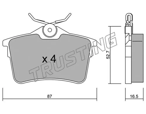 Brake Pad Set, disc brake (832.0)