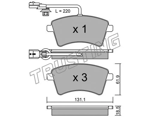 Brake Pad Set, disc brake (828.1)